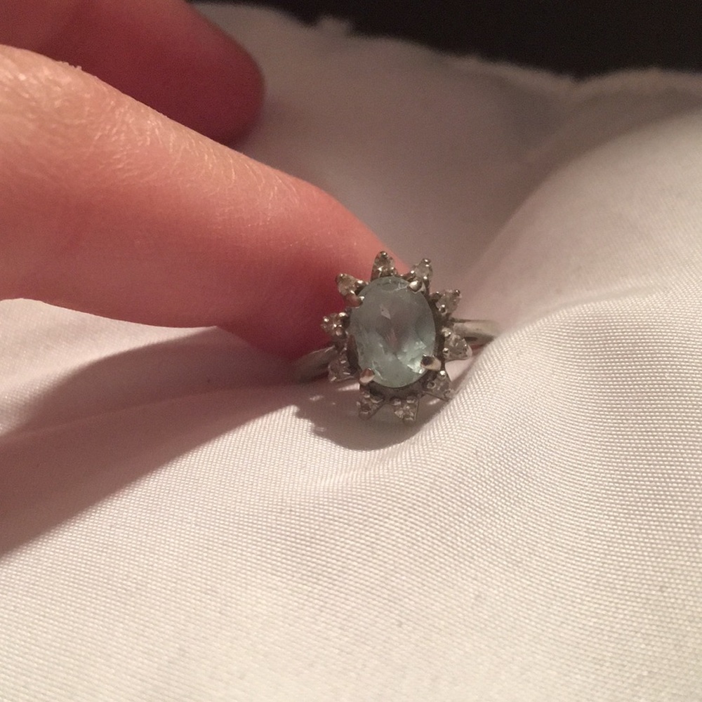Authentic Aquamarine Oval Ring